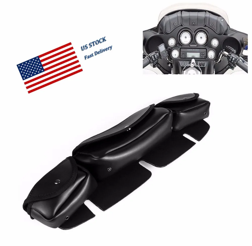 

MOTORCYCLE WINDSHIELD X-LARGE BAG w/ 3 POCKET POUCH FOR HARLEY US