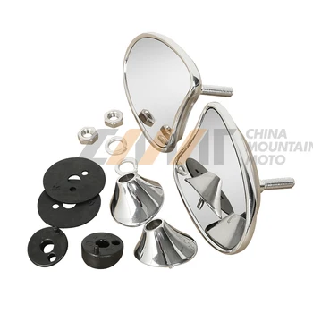 

Chrome Inner Fairing Mount Side Rear Mirrors case for Harley Street Glide 2014-2017