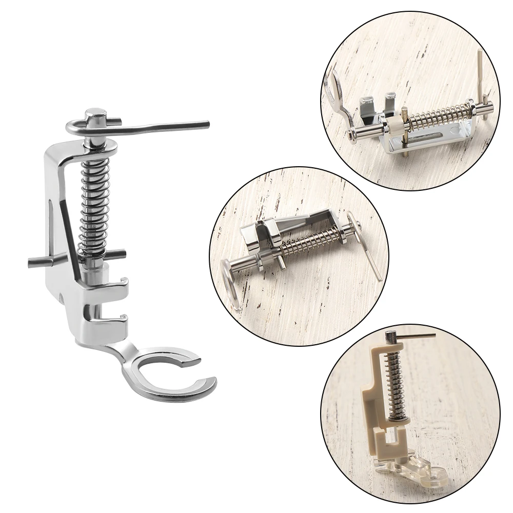 

Durable Embroidery Darning Foot Presser Foot Free Motion Darning Quilting Embroiderying Presser Foot With Spring&Plastic Part