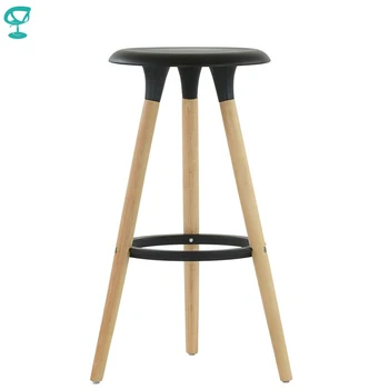 

94932 Barneo N-19 Plastic Wood Kitchen Breakfast Interior Stool Bar Chair Kitchen Furniture Black free shipping in Russia