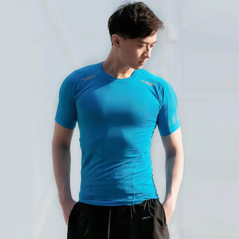 Xiaomi ZENPH Мужская дышащая быстросохнущая облегающая футболка для фитнеса и бега спортивная одежда летняя Удобная с коротким рукавом
