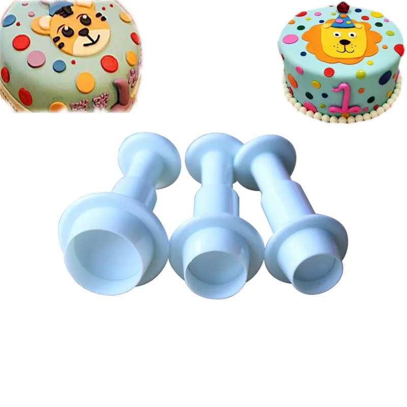 3 круглая форма для торта Пластиковая выпечки кухонное печенье нарезка Плунжер