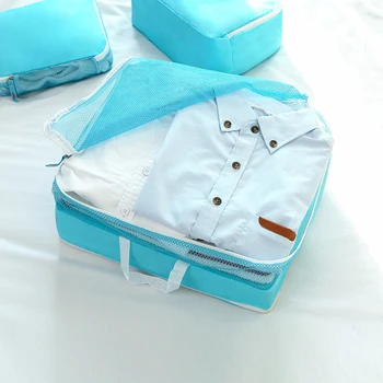 

5Pcs/Set Travel Luggage Suitcase Storage Bag For Clothes Tidy Underwear Home Closet Divider Container Shoes Packing Bag