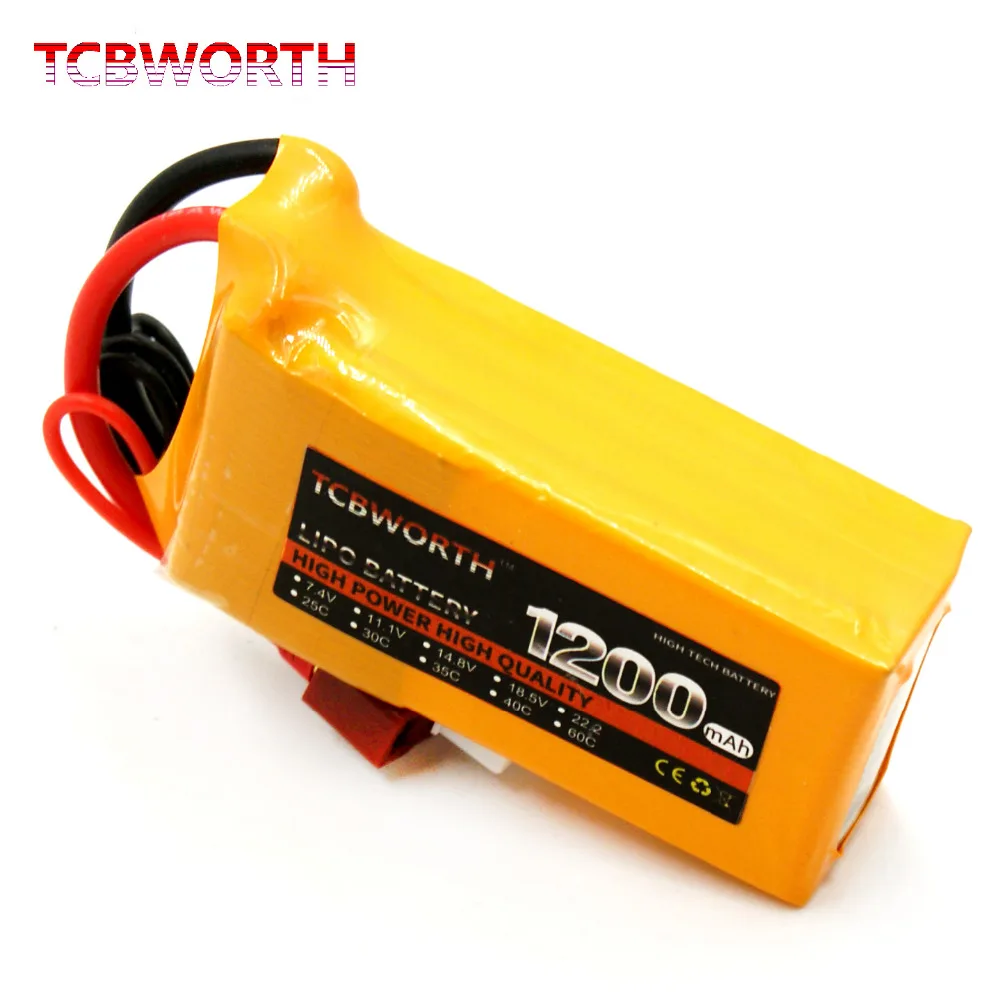 RC LiPo батарея 4S 14 8 V 1200 mAh 30C 60C для вертолет самолет автомобиль Лодка Квадрокоптер