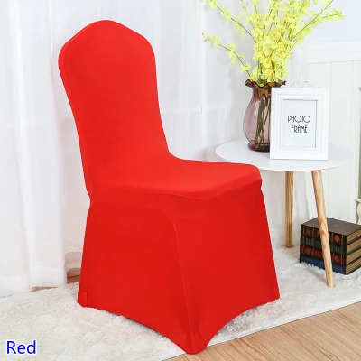 30 цветов спандекс Чехол для стула лайкра Чехол для стула обеденные чехлы для стульев для свадьбы украшение для банкета и вечеринки стрейч-чехол - Цвет: RED