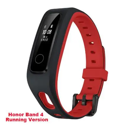 Huawei Honor Band 4, Стандартный Смарт-браслет, 0,9 цветов, сенсорный экран, водонепроницаемый, для плавания, сердечного ритма, сна, трекер - Цвет: running version red