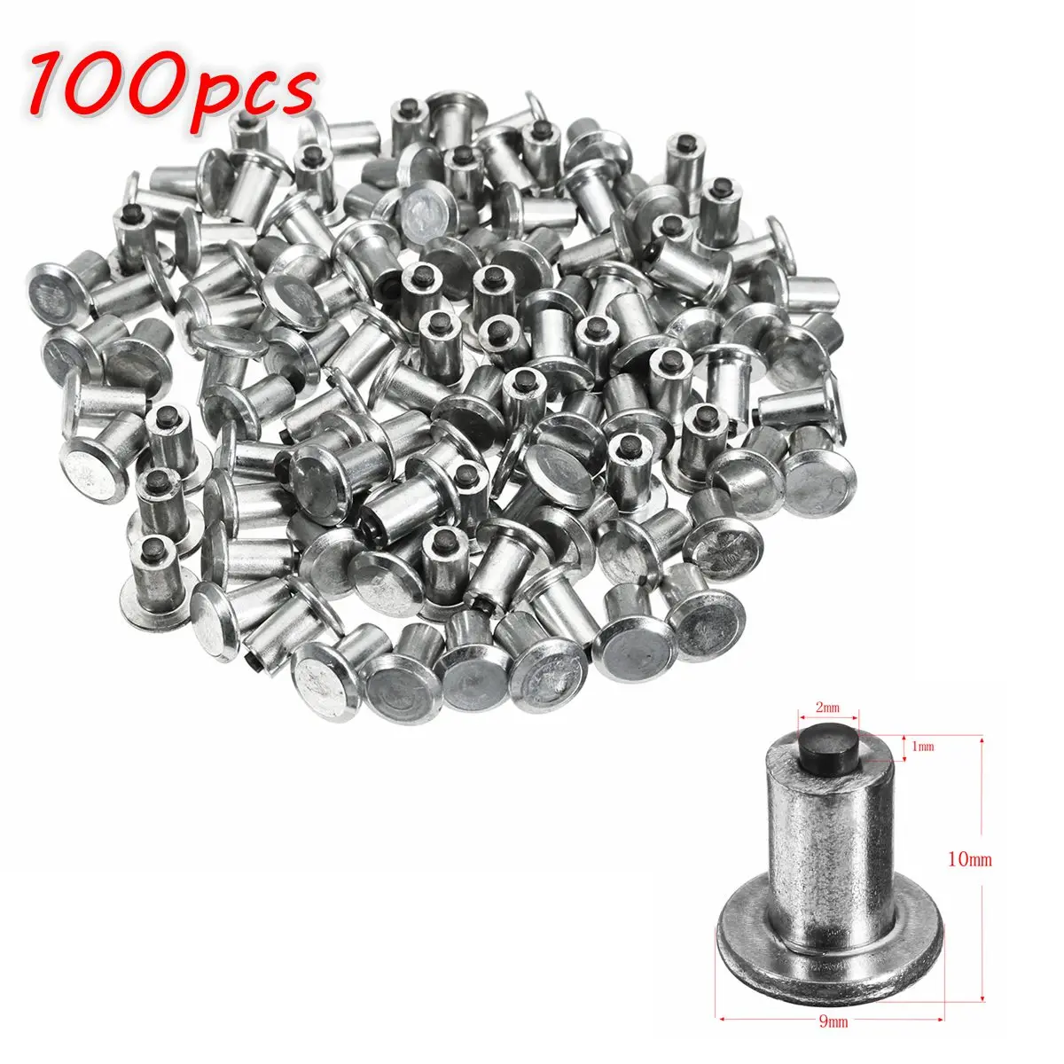 100pcs Spikes for Tires Universal Car Wheel Tyre Snow Spikes Studs Tires Anti-Slip Screw Stud Trim for Auto Car Truck Motorcle