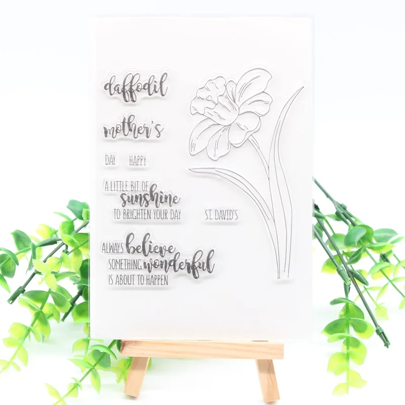 Flower Transparent Clear Silicone Stamps for DIY Scrapbooking/Card Making/Kids Fun Decoration Supplies 673 | Канцтовары для офиса