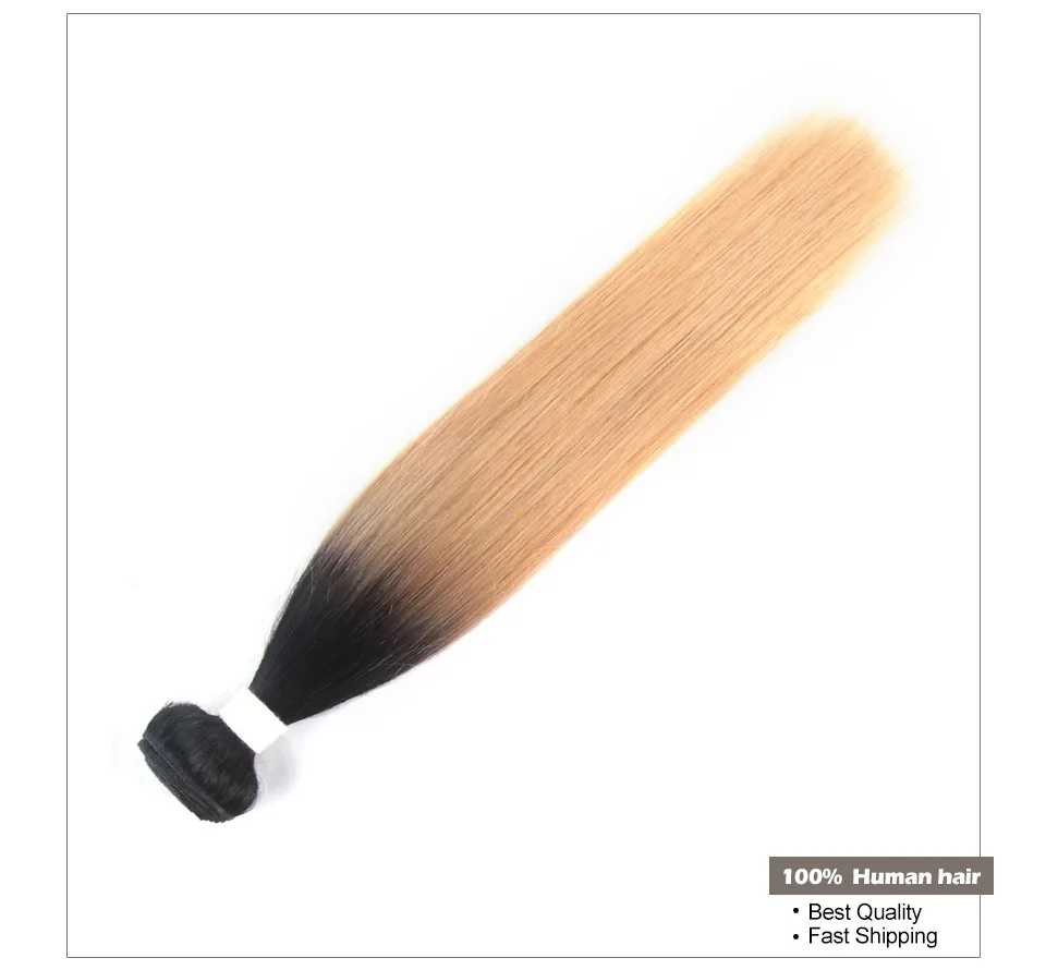 Hair Villa Remy Brazilian Straight Human Hair Bundles OT Gold for Salon Low Ratio Longest Hair PCT 15% Hair Extensions  (3)