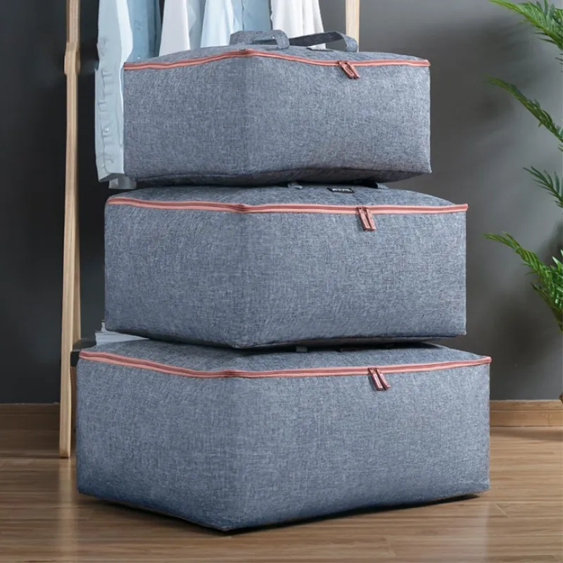 

Crude Hemp Quilt Storage Bag Quilt Bag Clothing Sorting Bag Moving Packing Duffel Household Clothes Storage Products