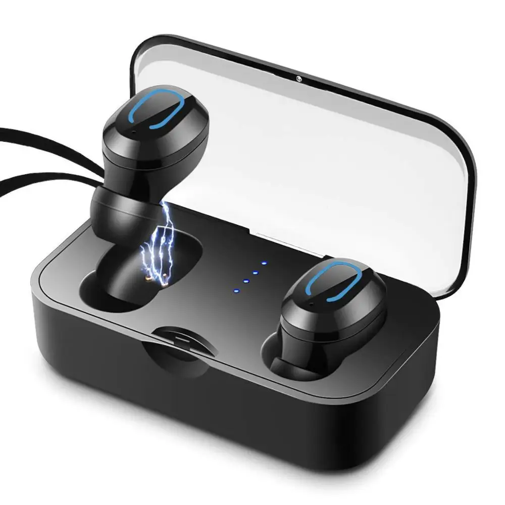 

Bluetooth 5.0 earphone 20H Playtime Deep Bass Stereo Sound True Wireless Earbuds with Mic Earphones for phone with Charging Case