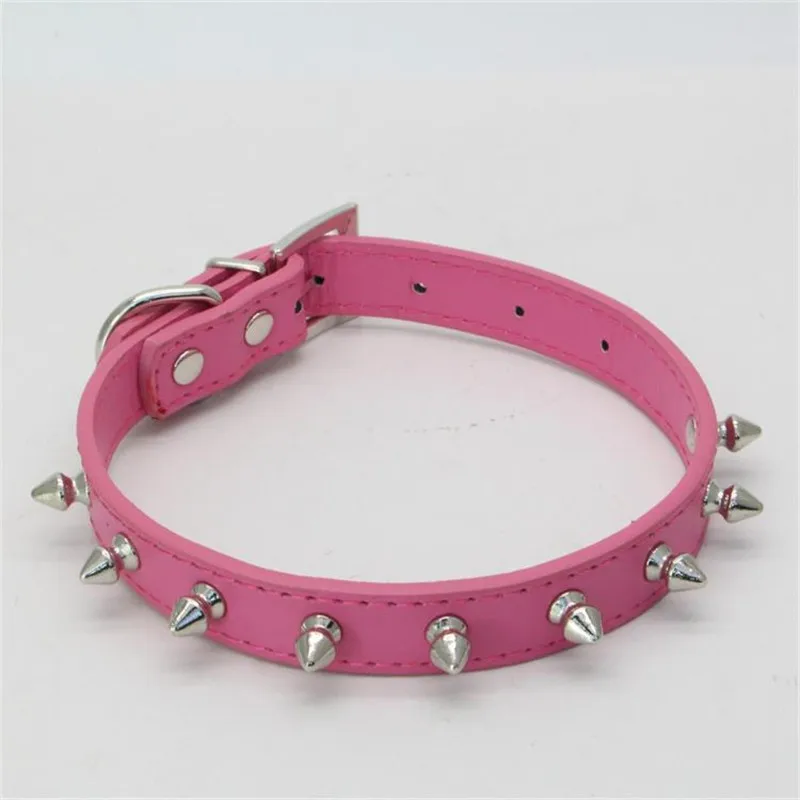 Cats Collars Dogs Spiked Rivet Animals Supplies For Pets Product Cat Collar Necklace Accessories Personalized guinzaglio gatto Cats Collars Dogs Spiked Rivet Animals Supplies For Pets Product Cat Collar Necklace Accessories Personalized guinzaglio gatto