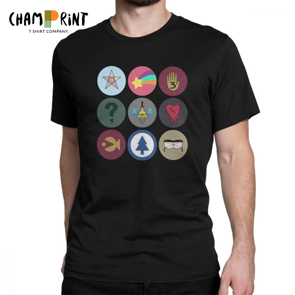 

Gravity Falls Cipher Wheel Men's T Shirts Novelty Tees Short Sleeve Round Collar T-Shirt 100% Cotton Gift Idea Clothes