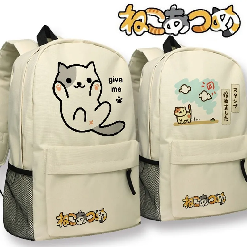 MeanCat Japan Cartoon Neko Atsume Cute Cat Family Quality Nylon