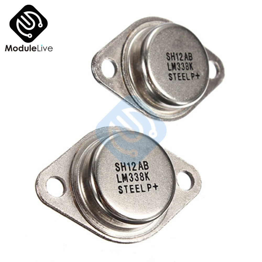 

5PCS 5A LM338K LM338 Adjustable Voltage Regulator 1.2V to 32V Step Up Power Converter Adapter