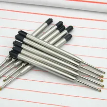 10 шт новые металлические качественные синие или черные чернила Заправка шариковая ручка заправка