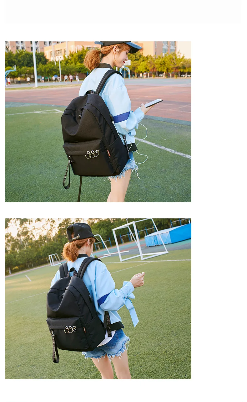 harajuku estilo mochila masculino