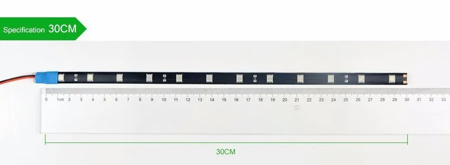1 шт. 12 в 30 см супер яркий светодиодный светильник дневного света, Водонепроницаемый 5050 SMD Автомобильный декоративный гибкий 18 светодиодные полосы противотуманных фар