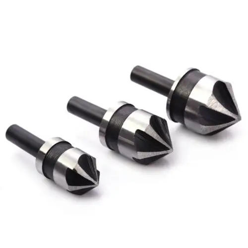 3pcs 12mm 19mm Countersink Drill Bits HCS 5 Flute Counter Sink Drilling