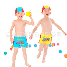 Детские плавки; два комплекта для мальчиков; купальные костюмы с плоским углом; детские плавки с шапочкой