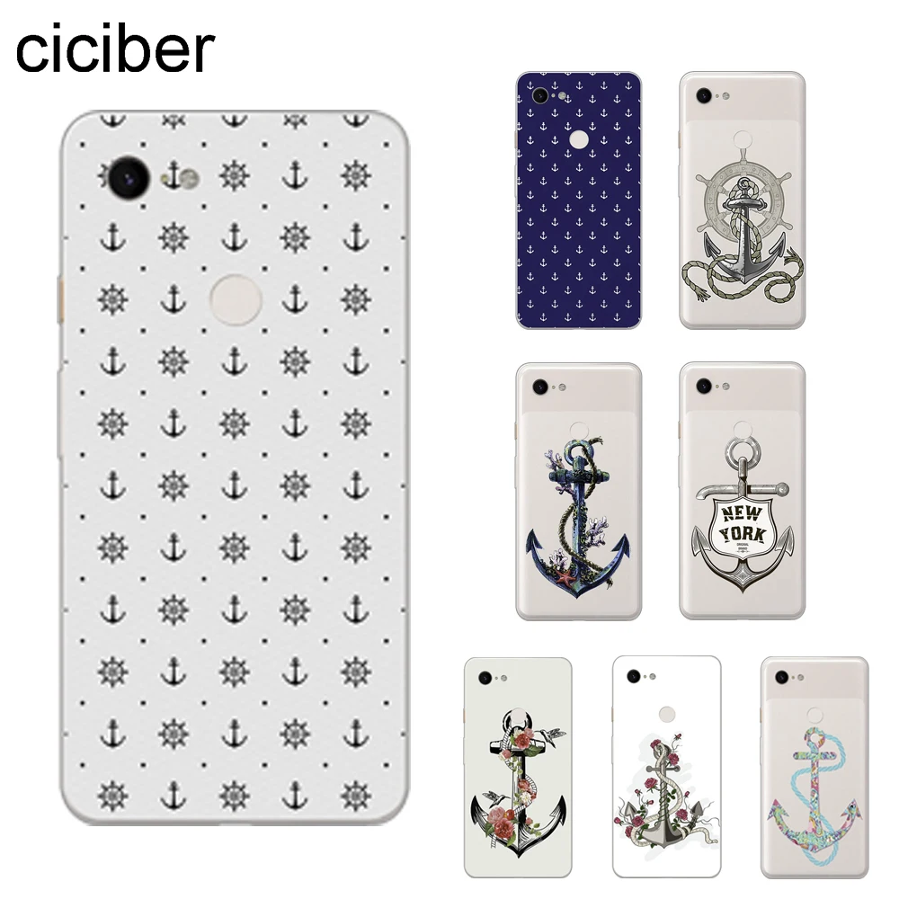 

ciciber Phone Cases For Google Pixel 3 2 XL Soft Silicone TPU Back Cover for Pixel 3XL 2XL Fundas Coque Shell Navigation Anchor