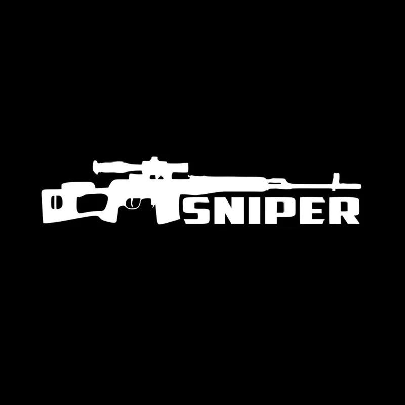 

15.7*3.3CM SNIPER Gun Pattern Decoration Vinyl Car Sticker High Quality Auto Rear Windshield Decals Accessories