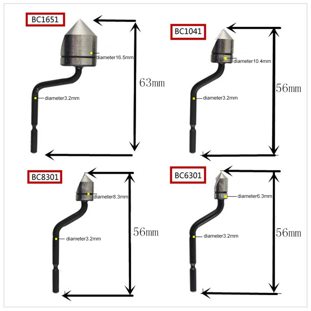 1pcs Deburring Tool Countersink Deburring Drill Bit Metal BC6301 / BC8301 / BC1041 / BC1651 Cutter Head NB1000 Burr Handle