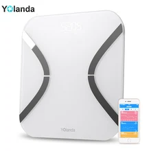 Cheap Original White Mini Smart Yolanda Scales Household Premium Support Bluetooth APP Fat Percentage Digital Body Fat Weighing Scale