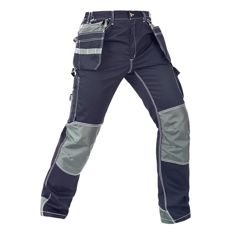 Work Pants Cotton Polyester Workwear Pants Working Trousers Men Safety Working Cargo Pants With Multi-pockets For Tool B128