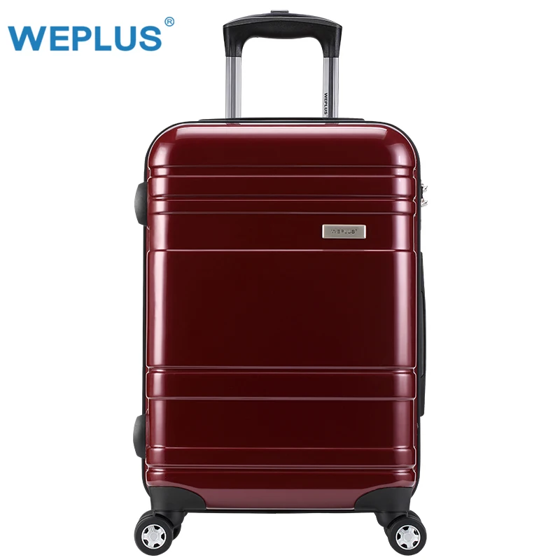 

WEPLUS PC Suitcase Colourful Rolling Luggage Travel Suitcase with Wheels TSA Lock Spinner Custom Rod Box Women Men 24 Inch