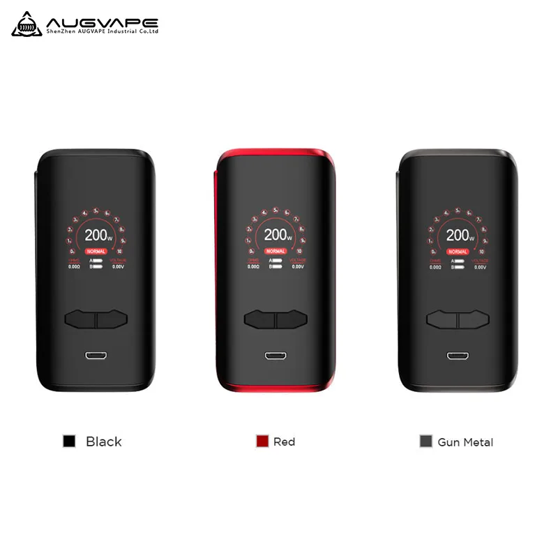 Augvape VX200 200 Вт TC Box Mod Vape с двойной батареей 18650 1.3 дюймовый дисплей Vaporizer VS Voopoo Drag 2