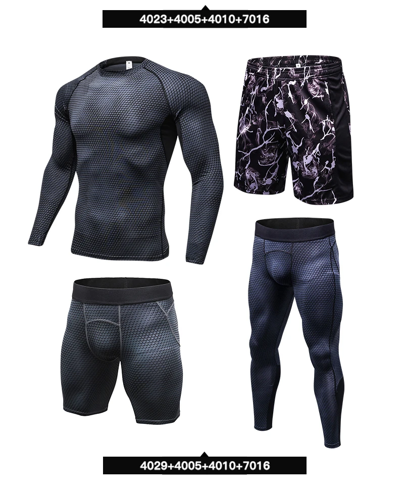 Yuerlian/сжатия Для Мужчин's комплект для бега Спортивная одежда для бега и тренировок, тренировочный костюм для Для мужчин тренажерный зал тренировочный костюм для занятий йогой