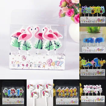 

Cake Topper Candles Cartoon Craft Cute Animal Birthday Candle Party Supplies Kid Gift Environmental Protection Baby Children