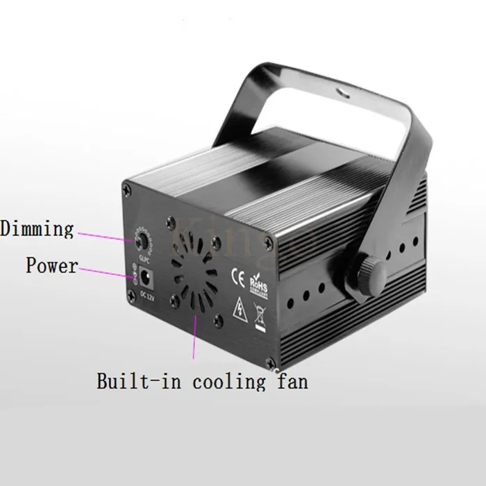 Kingoffer светодиодный лазерный сценический светильник ing 40 узоров Мини светодиодный лазерный проектор 3 Вт синий светильник с эффектом шоу для дискотеки DJ вечерние светильник s