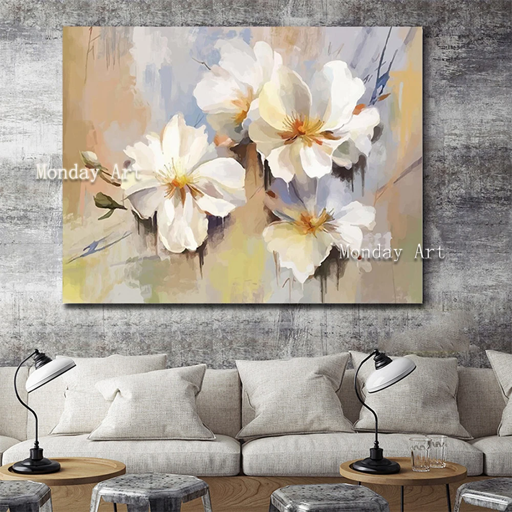 u The-100-Hand-painted-abstract-Modern-white-flowers-Oil-Painting-On-Canvas-Wall-Art-Wall-Painting (2)
