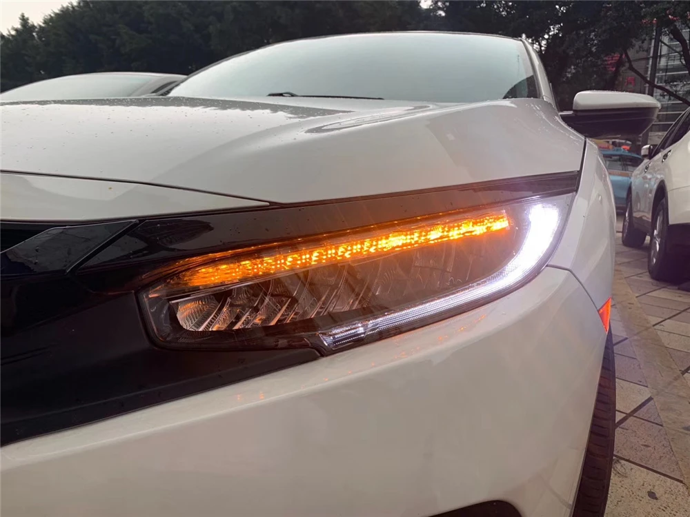 Стайлинга автомобилей головной светильник для Honda Civic 10th 2016 2017 2018 HID светодиодный s