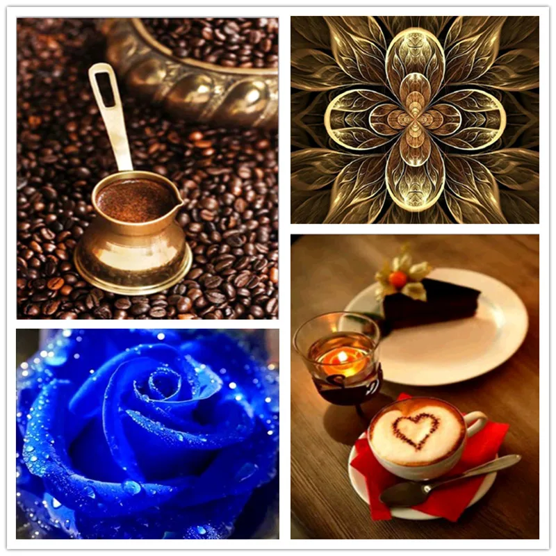 

5D Diamond Painting Rhinestone Cross Embroidery Rose Diamond Diy Diamond Embroidered Fantasy Flower Mosaic Wall Decoration