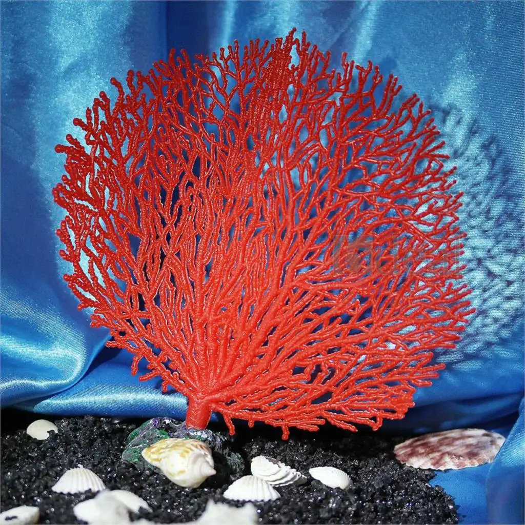 

New Artificial Resin Coral Tree for Aquarium Tank Decoration Simulation Colorful Plant Red