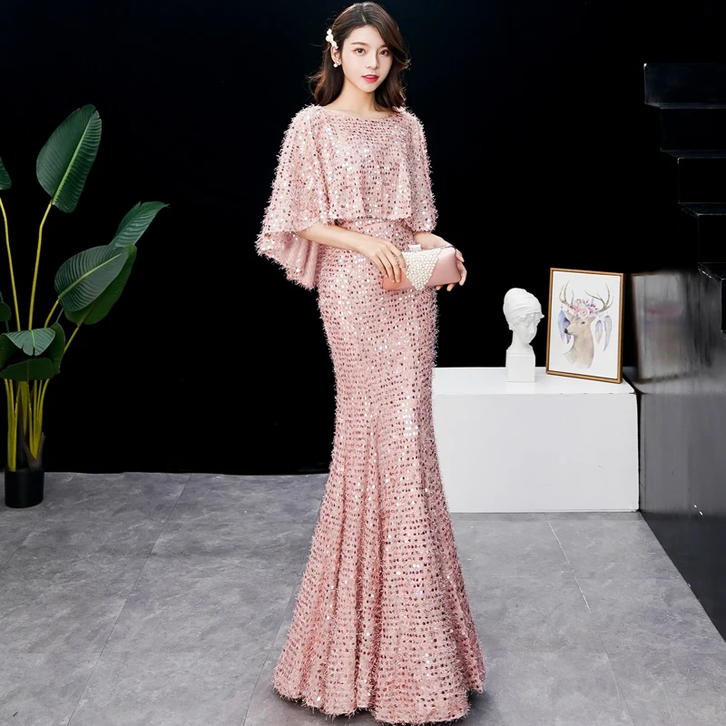 

Sexy Wedding Prom Long Dress Sparkly Sequins Women's Fashion Birthday Dresses Stage Female Singer Show Birthday Party Host Dress
