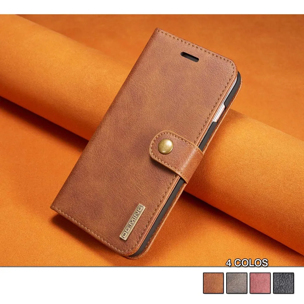 

Luxury Brand DG.MING Wallet Case For iphone 7 plus Case Leather Detachable Design For iphone 6 6s 8 x 5 5S se plus cases cover