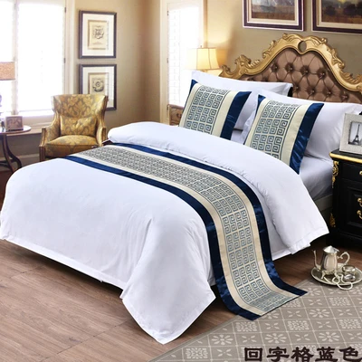 Синий палиндром, решетчатый столик, новинка, китайский стиль, кровать, флаг, шкаф для отеля, постельные принадлежности, Декор для дома, гостиной, свадебной комнаты - Цвет: Veemi B