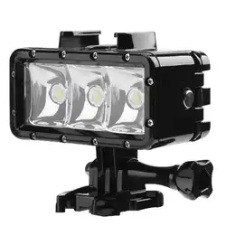 2.8 Вт 3 светодиодный 30 м Водонепроницаемый Дайвинг Подводный лампы видео DSRL света для GoPro 4 3 2 xiaomi Yi Action Sports Камера