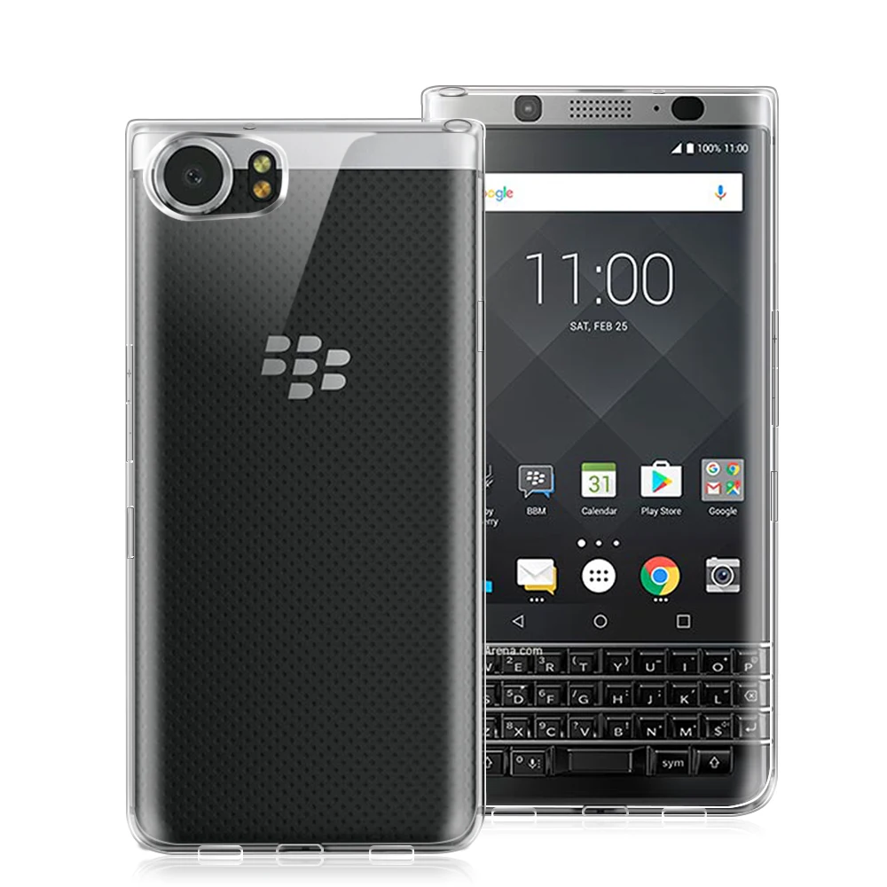 

SUNDATOM Super Soft Crystal TPU Phone Case For Blackberry KeyOne Transparent Clear Silicone Back Phone Cover