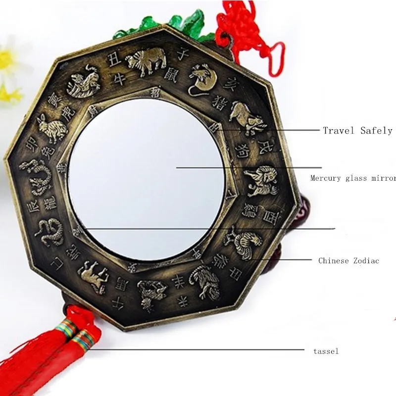 1PC Chinese Feng Shui Bagua Mirror Metal Yin Yang Bagua