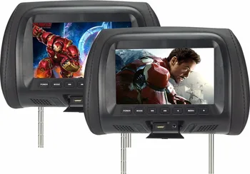 

One Pair 7 Inch Car Headrest Monitor LED Digital Screen Pillow Monitor MP5 Player & USB and SD Functions SH7048-MP5