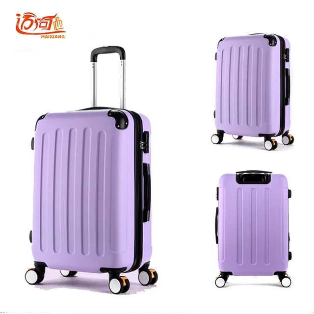 woman purple maleta de cabina pc valigie trolley waterproof kid luggage ...