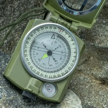 

2017 Professional Army Outdoor Use Military Geology Pocket Prismatic Compass + Pouch 1 PC Outdoor
