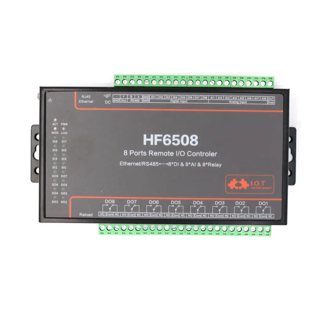 8DI 8DO 8A 8 way I/O пульт дистанционного управления Ethernet/RS485 8CH Дистанционное Реле