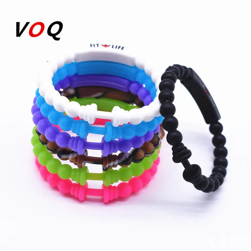 1 Set  7 Pcs Silicone Dumbbell Bracelet Men Fit Life