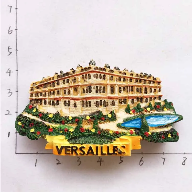 BABELEMI Смола 3D магнит на холодильник Париж Франция Триумфальная арка Версаль Эйфелева башня сувенир пейзаж магнит на холодильник - Цвет: Коричневый